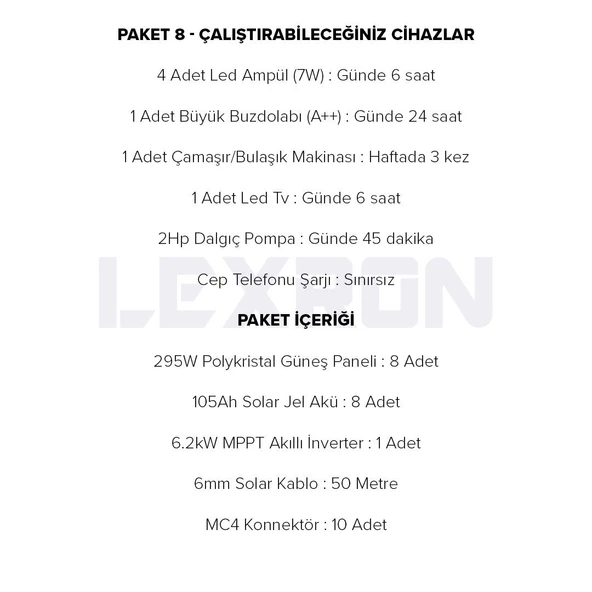 Urla Solar 6.2kW POLİKRİSTAL PAKET SİSTEM 1 (PAKET 8) - Resim 2