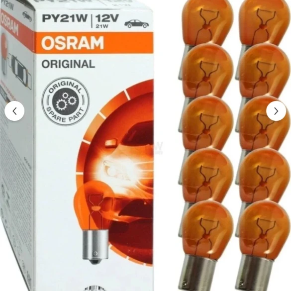 AMPUL 12V 93 21W STOP SINYAL CAPRAZ TIRNAK PY21W BAU15s 10 ADET ürün görseli