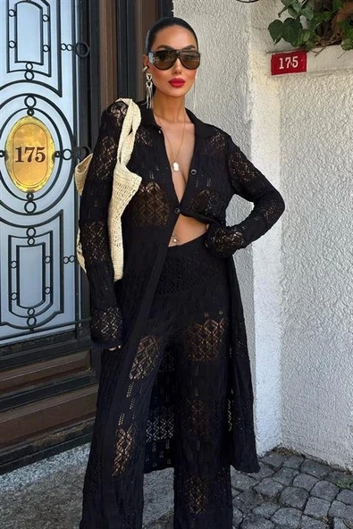 Bridget Ajurlu Uzun Hırka Takım 9881 - Resim 2