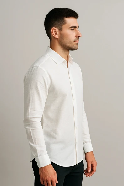 Keten İT Gömlek - Resim 2