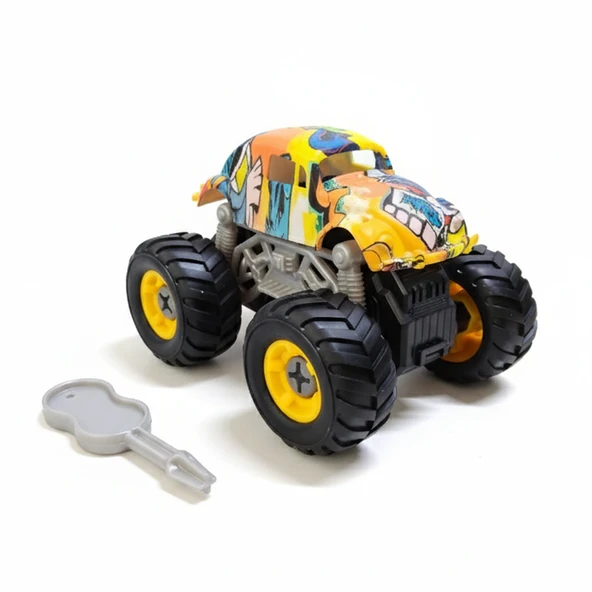 Monster Truck Sök Tak Grafitti Sürtmeli Master Araba Sarı ürün görseli