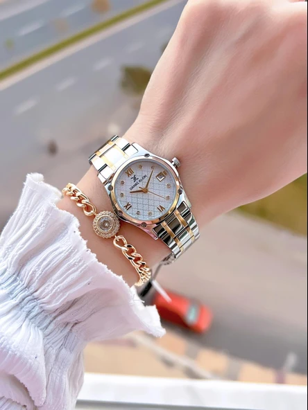 Daniel Klein Çelik Kordon 30 Mt Suya Dayanıklı Kadın Kol Saati+Bileklik BF.GF.14271.3 - Resim 2