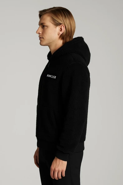 Kuzu Tüylü Astarlı Peluş Mont - Resim 2