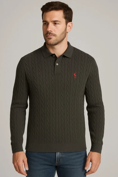 Polo Yaka Desenli Tişört ürün görseli 1