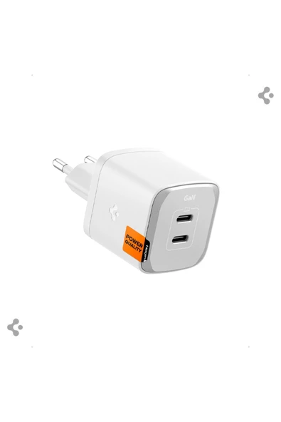 Spigen ArcStation Pro GaN 452 45W 2 Port USB-C Güç Adaptörü Beyaz ACH05155 ürün görseli