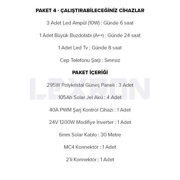 Urla Solar 1200W POLİKRİSTAL PAKET SİSTEM 3 (PAKET 4) - Resim 2