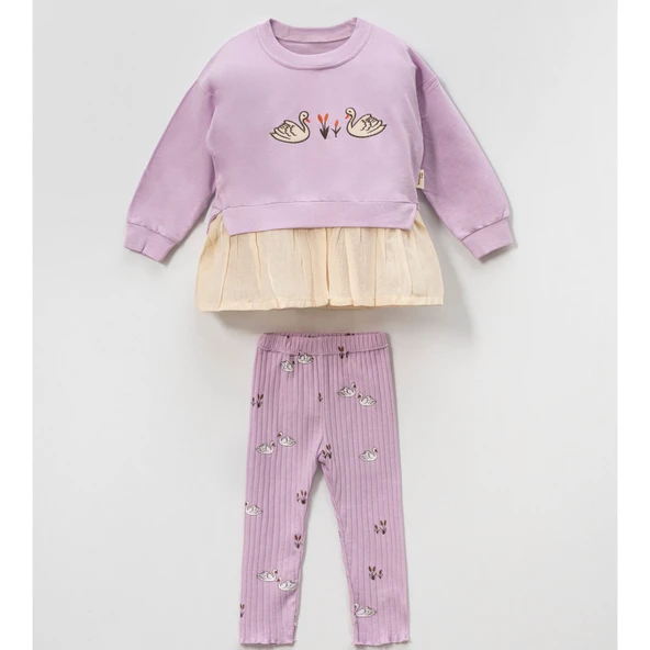 Lila Ballerina Kuğu Kız Çocuk Alt Üst Takım ürün görseli