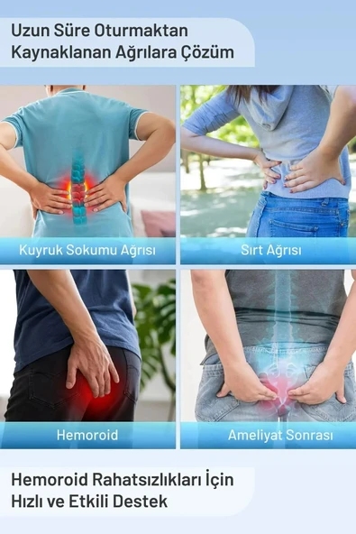 Medilabs Ortopedik Oturma Simidi  Hemoroid, Kuyruk Sokumu, Ameliyat Sonrası Ağrı İçin - Resim 3