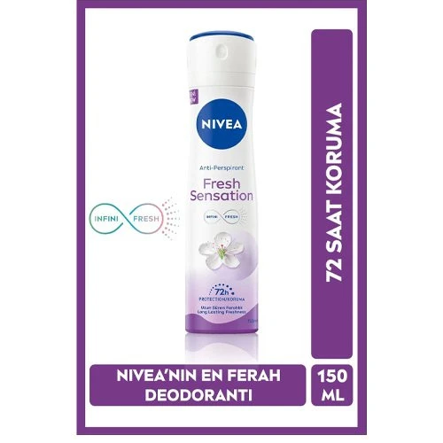 NIVEA DEO Nivea Fresh Sensation Kadın Sprey Deodorant 150 ml 72 ürün görseli 1