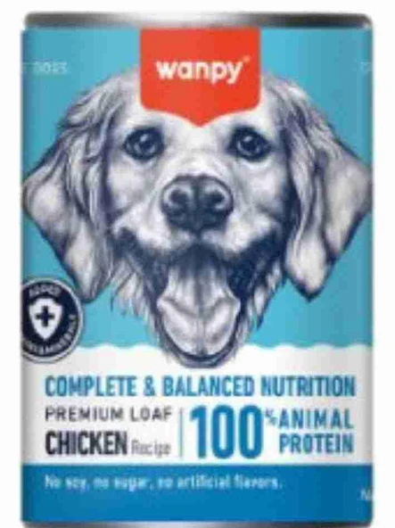 Wanpy Tahılsız %100 Gerçek Et Tavuklu Köpek Konservesi 375 gr ürün görseli
