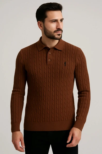 Polo Yaka Desenli Tişört ürün görseli 1