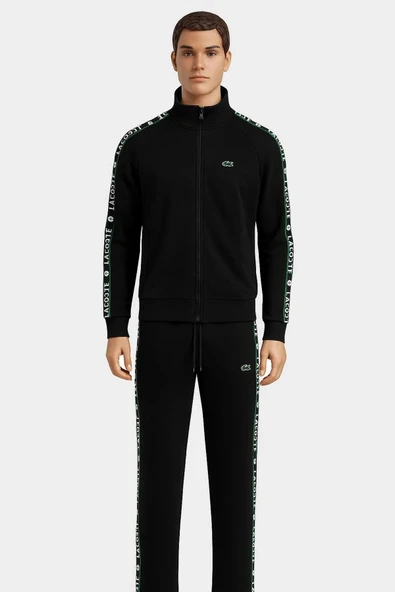 Omuz ve Kolları Çizgili Fermuarlı Eşofman Takımı ürün görseli 1