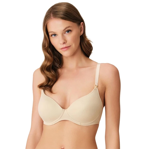Anıl 3632 Kadın Balensiz Lohusa Önden Açılan Yumuşak Süngerli Emzirme Sütyeni - Resim 6