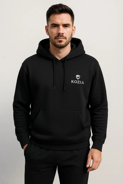 KOZİA OUTDOORS orjinal kozia baskılı oversize unisex kapüşonlu sweatşhirt - Resim 5