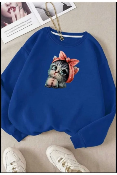 KOZİA OUTDOORS malkoçbey o yaka baskılı oversize unisex sweatşhirt - Resim 2