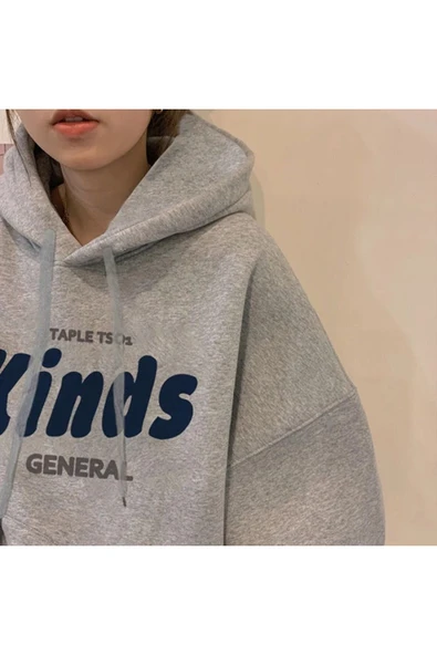 blackbonds Kinds Baskılı Gri Sweatshirt - Resim 4
