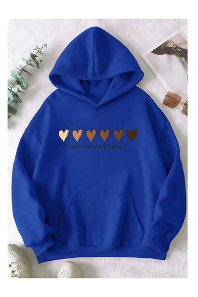 KOZİA OUTDOORS malkoçbey kapüşonlu baskılı oversize unisex sweatşhirt - Resim 5