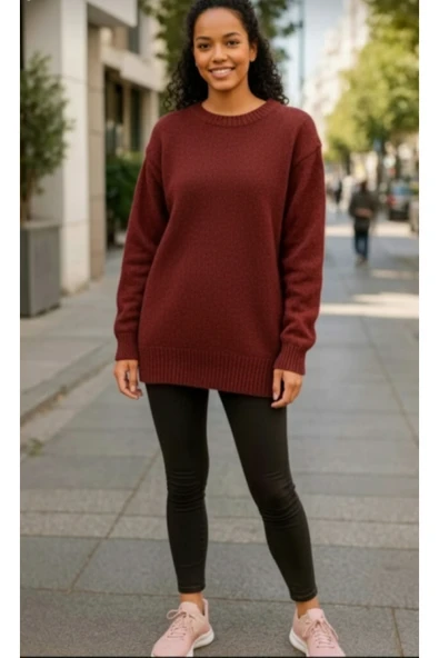 blackbonds Oversize Rahat Kalıp renkli Bisiklet Yaka Triko Kazak ürün görseli