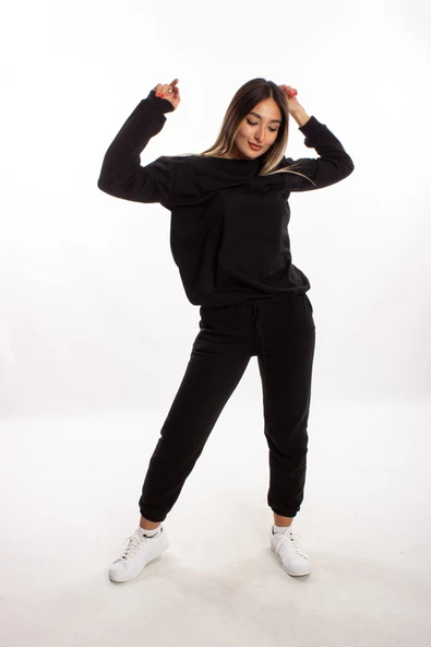 blackbonds Kadın Gri Eşofman Takımı Lastikli Paça - Resim 12