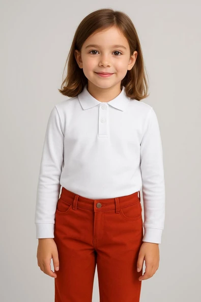 KOZİA OUTDOORS ´polo yaka uzun kollu 6-13 yaş çocuk okul tişört - Resim 2