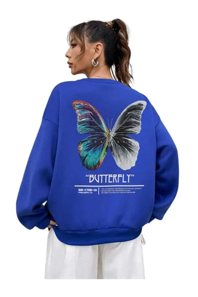 KOZİA OUTDOORS oyaka baskılı unisex oversize sweatşhirt - Resim 2