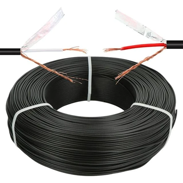 MagicVoice AV808 Profesyonel 2 Damarlı Blendajlı Enstrüman Mikrofon Ses Kablosu 100 Metre OD 8.0 (Folyo Zırhlı) ürün görseli