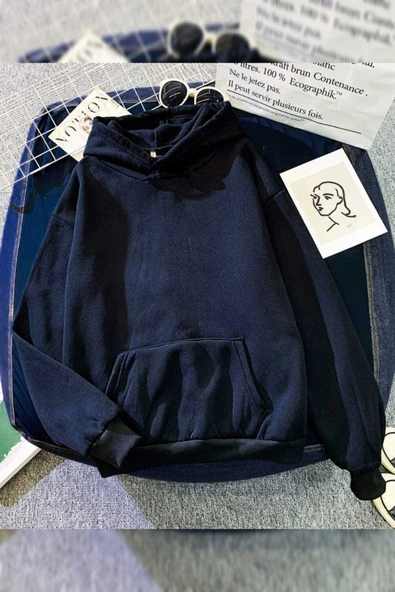 blackbonds Unisex Renkli Kapüşonlu Pembe Sweatshirt - Resim 4