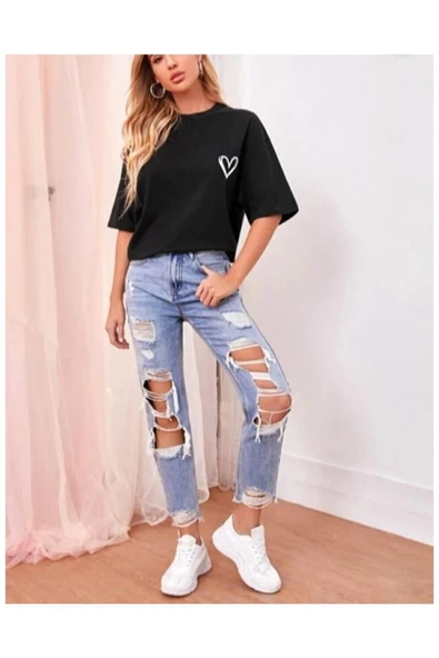 KOZİA OUTDOORS Minimal Kalp Baskılı  Tsirt ürün görseli