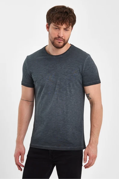 UOMOPARK 2704 Parça Boyama Basic T-shirt - Resim 7