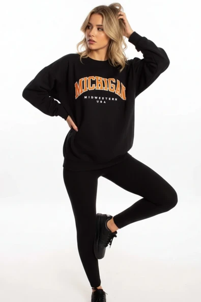 KOZİA OUTDOORS malkoçbey baskılı oversize unisex  swetşhirt - Resim 4