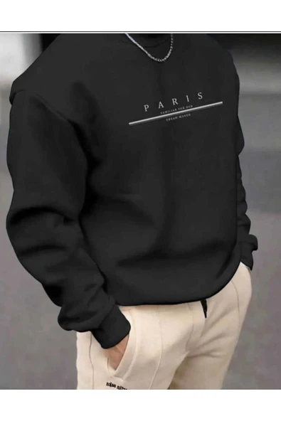 CAST COLLECTİON Erkek Lacivert Bisiklet Yaka Sweatshirt - Resim 4