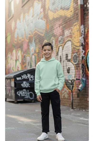 blackbonds çocuk kapşonlu sweatshirt - Resim 4