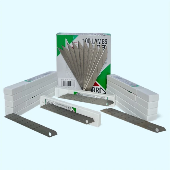 Zorro 1403 6 Kırımlı 9mm 30° Açılı Paslanmaz Dar Maket Bıçağı - Resim 3