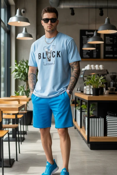 KOZİA OUTDOORS malkoçbey black baskılı oversize unisex basic o yaka t-şhirt - Resim 9