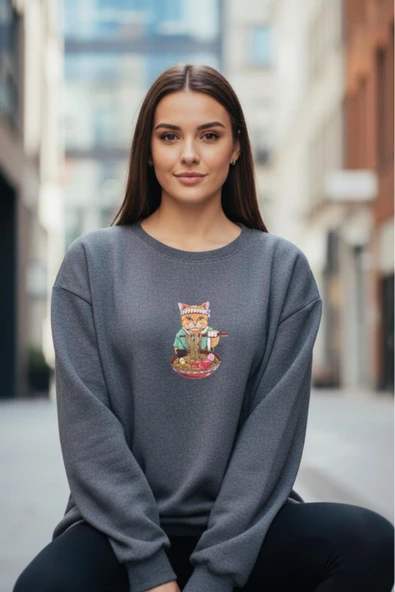 blackbonds unisex bisiklet yaka rekli sweatşhirt - Resim 5