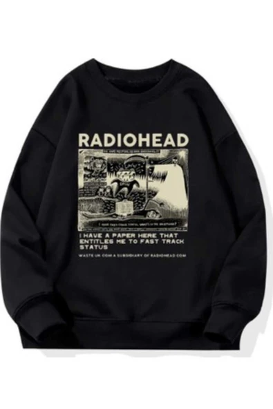 KOZİA OUTDOORS vengeance radiohead baskılı oversize unisex swetşhirt ürün görseli
