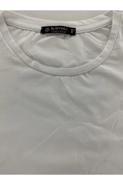 By Sevimli Beyaz Oversize Tshirt - Resim 4