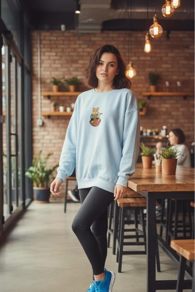 blackbonds unisex bisiklet yaka rekli sweatşhirt - Resim 10