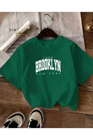 KOZİA OUTDOORS Brooklyn Yazı Baskılı Oversize Unisex Rahat Kalıp Basic Tişört - Resim 7