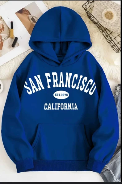 KOZİA OUTDOORS malkoçbey kapüşonlu baskılı oversize unisex sweatşhirt - Resim 5