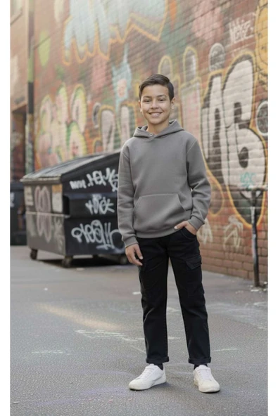 blackbonds çocuk kapşonlu sweatshirt - Resim 8