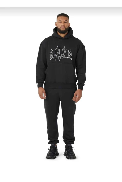 KOZİA OUTDOORS VENGEANCE BHVR BASKILI KAPÜŞONLU OVERSİZE UNİSEX ESOFMAN TAKIMI ( JUGGER SWETŞİRT ) ürün görseli