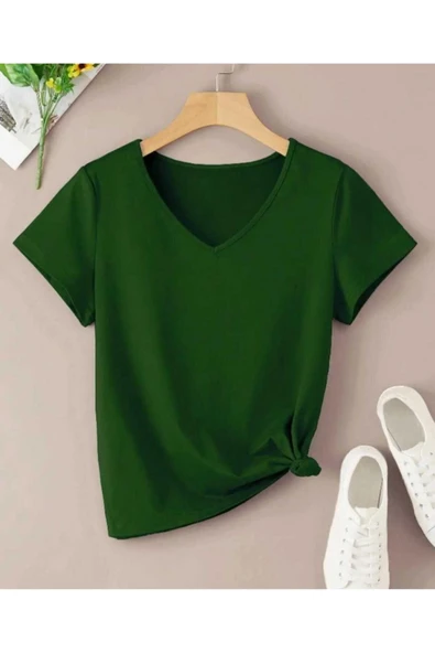 KOZİA OUTDOORS MALKOÇBEY BASKISIZ V YAKA  OVERSİZE UNİSEX BASİC T-ŞHİRT ürün görseli