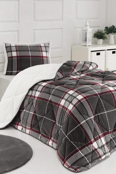 Anna Tek Kişilik Yorgan Takımı 160x240 Cm Gri ürün görseli