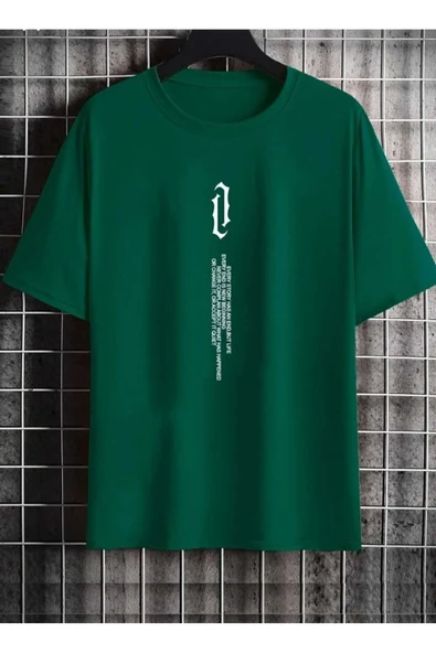 KOZİA OUTDOORS dikey baskılı o yaka oversize unisex basic t-şhirt - Resim 11