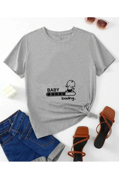 KOZİA OUTDOORS malkoçbey kadın baby loading... baskılı oversize basic t-şhirt - Resim 3