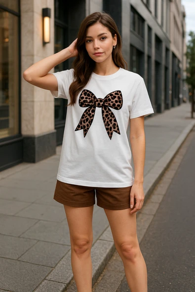 KOZİA OUTDOORS malkoçbey panter kurdela baskılı oversize unisex basic t-şhirt - Resim 4