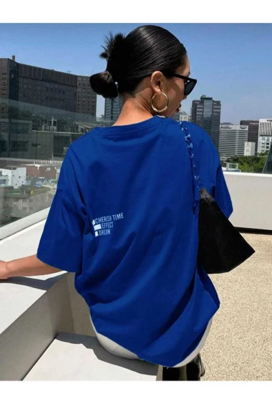 KOZİA OUTDOORS malkoçbey cherısh tıme baskılı overisze unisex basic t-şhirt - Resim 7