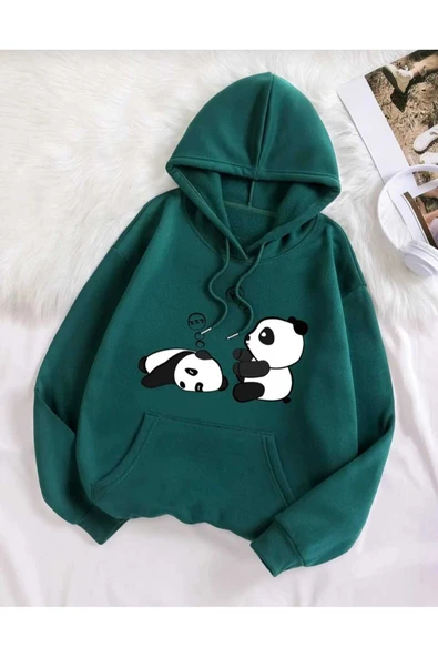 KOZİA OUTDOORS KAPÜŞONLU OVERSİZE UNİSEX SWEATŞHİRT - Resim 5