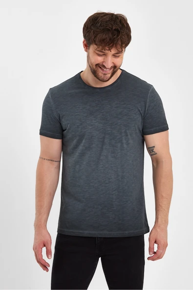UOMOPARK 2704 Parça Boyama Basic T-shirt ürün görseli